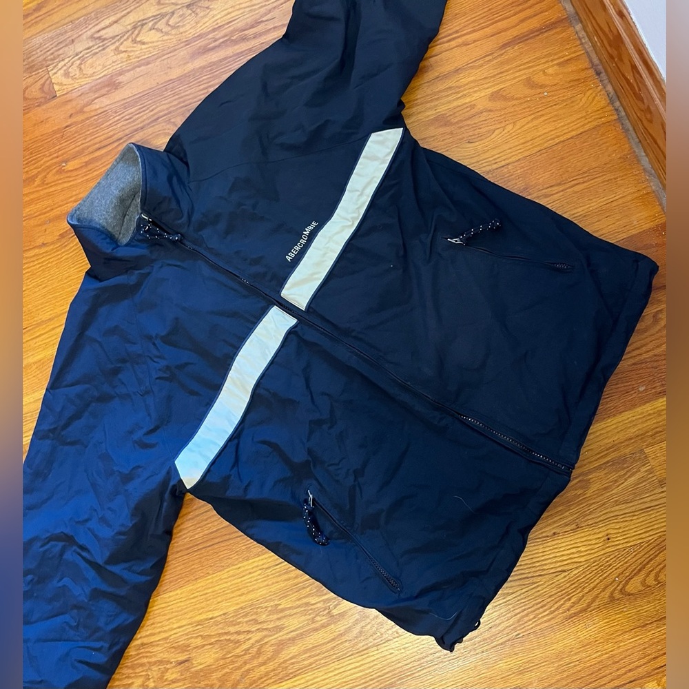 Men’s | Abercrombie & Fitch Insulated Winter Coat - Navy Full-Zip | Sz: M